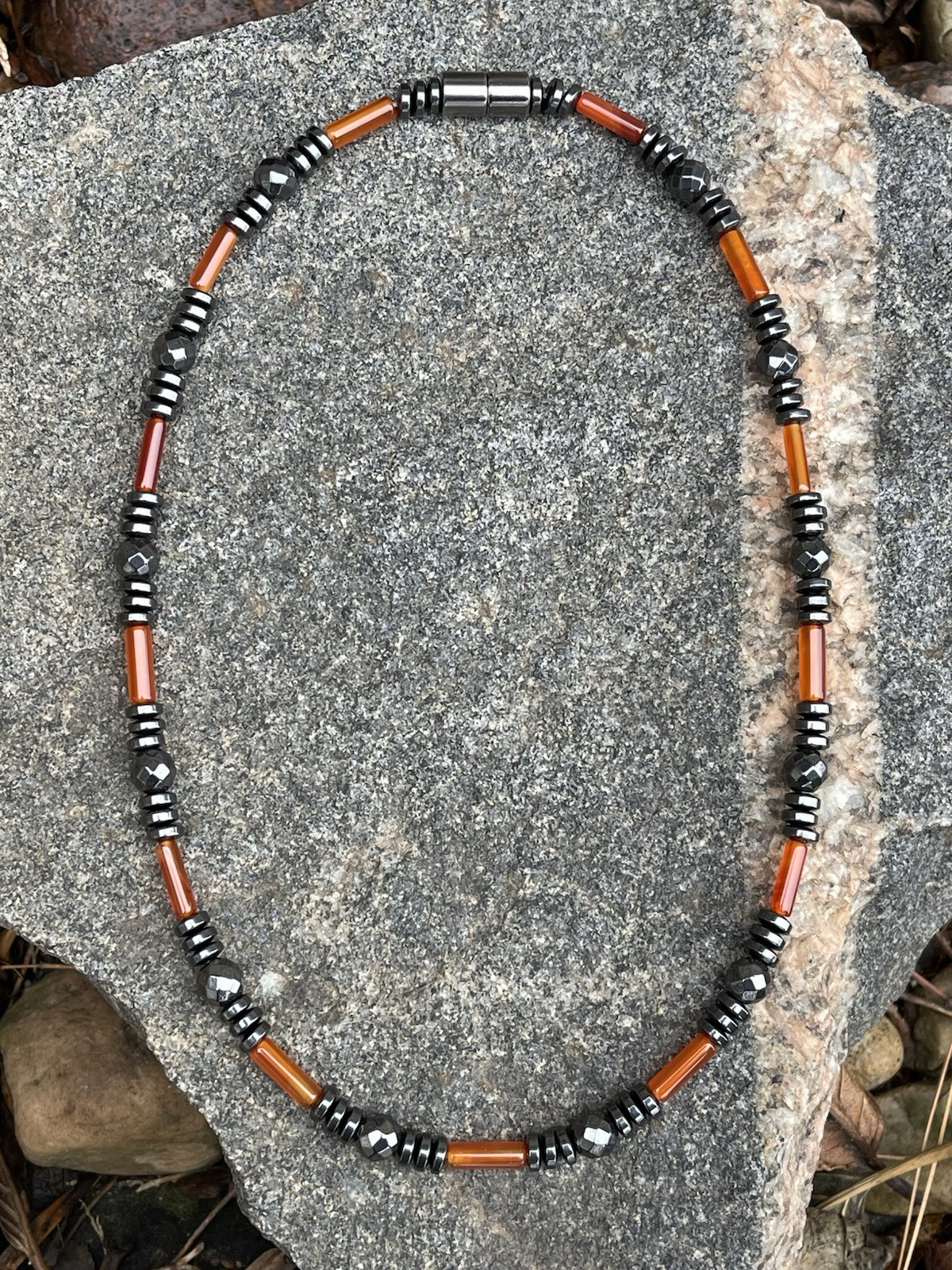 Magnetic Hematite Natural Carnelian Bracelet Anklet Necklace Mens Womens