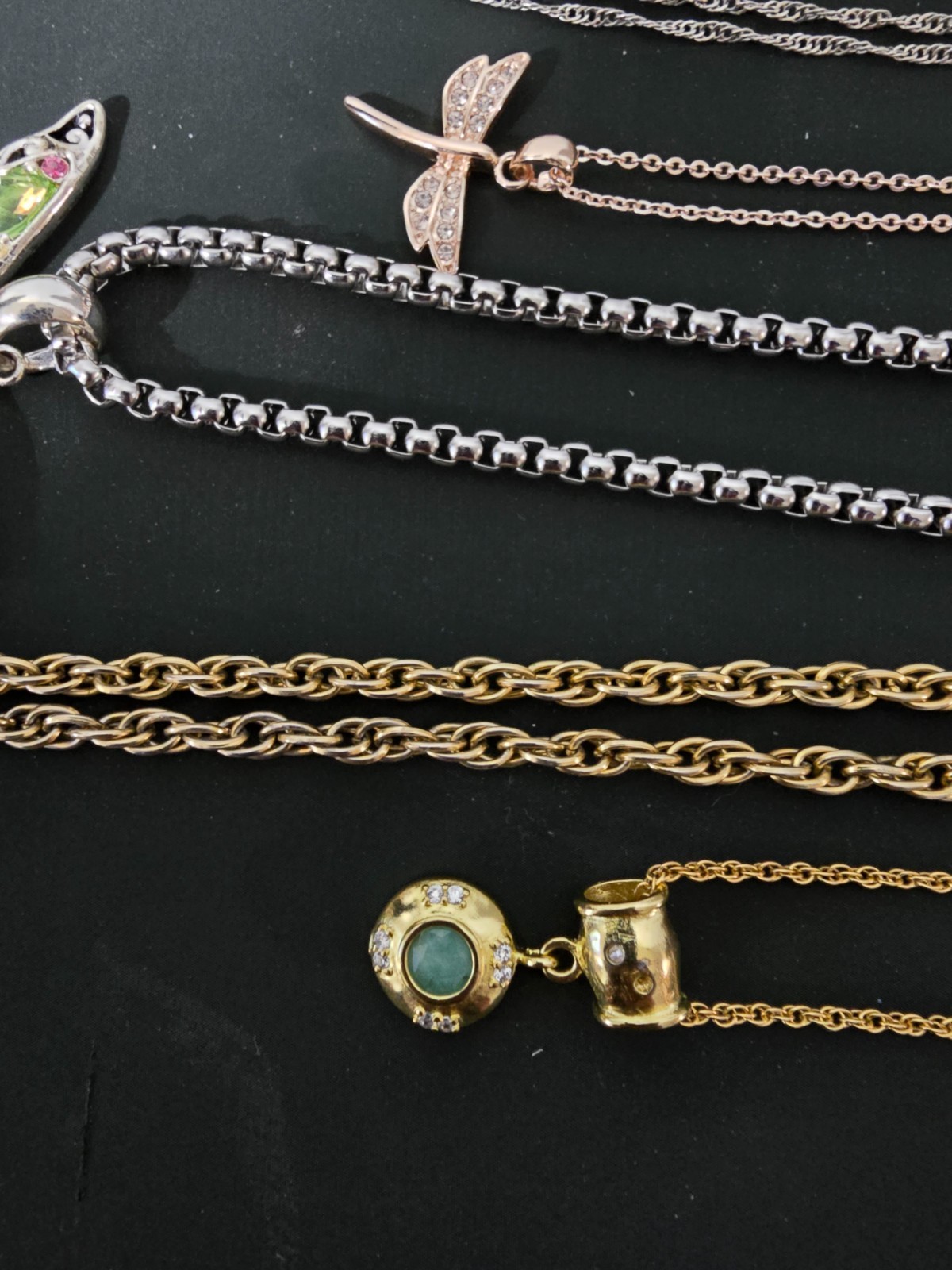 Lot of (12) Necklaces Mixed Metals/Materials