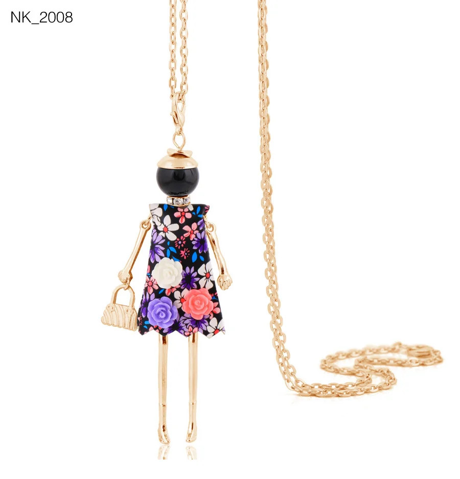 Statement Pendant Necklace Long Chain Lady Charm Jewelry Women Trend Style 1 Pc