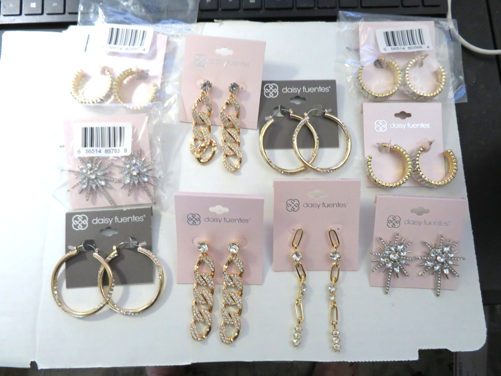 8 PAIR DAISY FUENTES EARRINGS