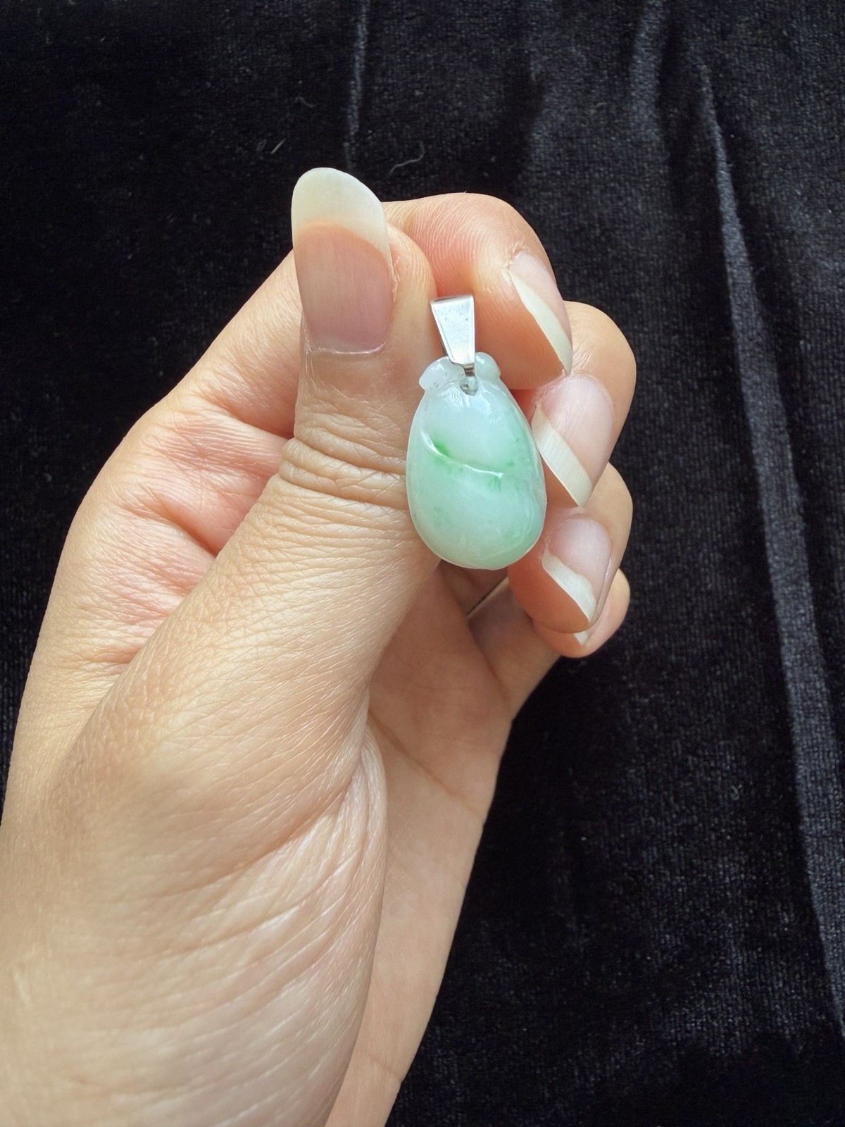 Natural Burmese Jadeite Jade Carved Pendant