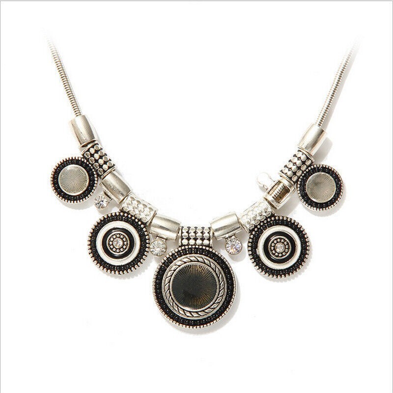 Bib Statement Chain Pendant Chunky Charm Necklace Fashion Jewelry Choker