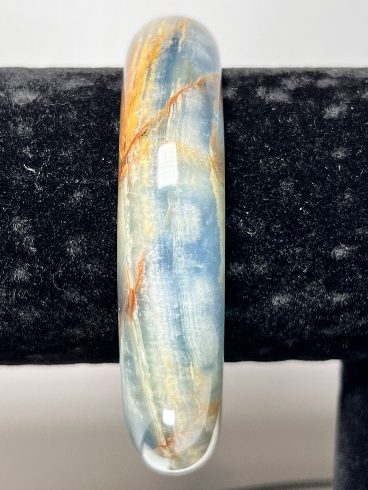 Blue Onyx Bangle Inner Diameter Size 62mm See Pics