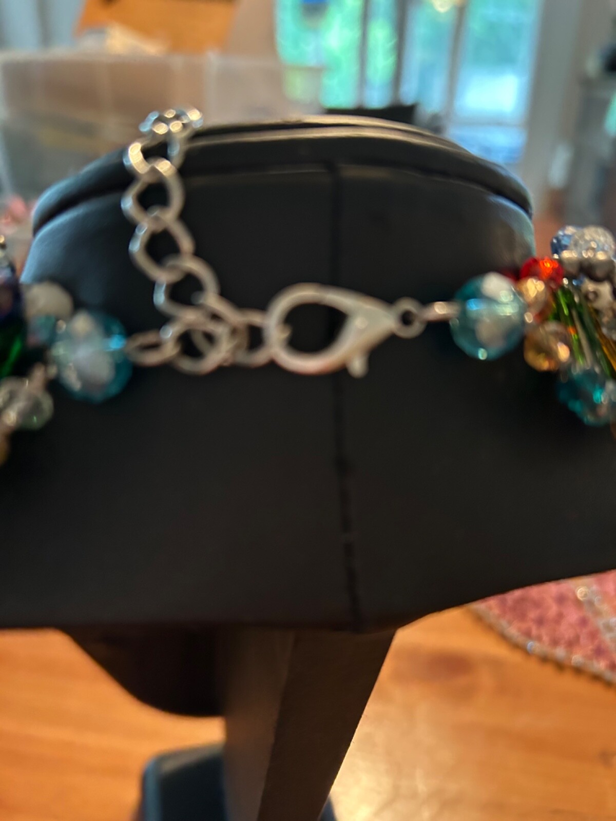 Beaded Multicolor Choker Necklace Multi Color Stunning Special Occasion Unique