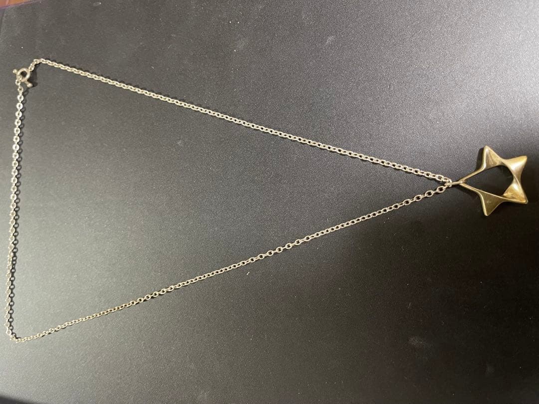 Georg Jensen Silver 925 Star Pendant Necklace Unisex Authentic about 23.62inch