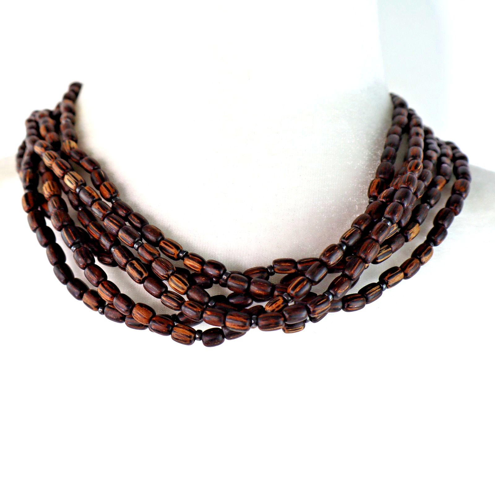 SILPADA Lot 4 necklaces 925 silver wood pearl coral Boho Surfer layer 18 to 35″
