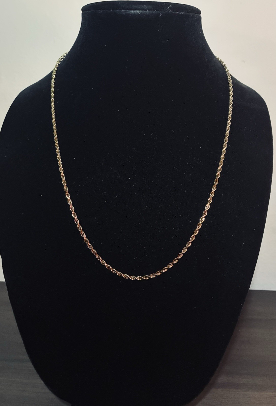 24in 2mm Gold Plated Stainless Steel Rope Chain