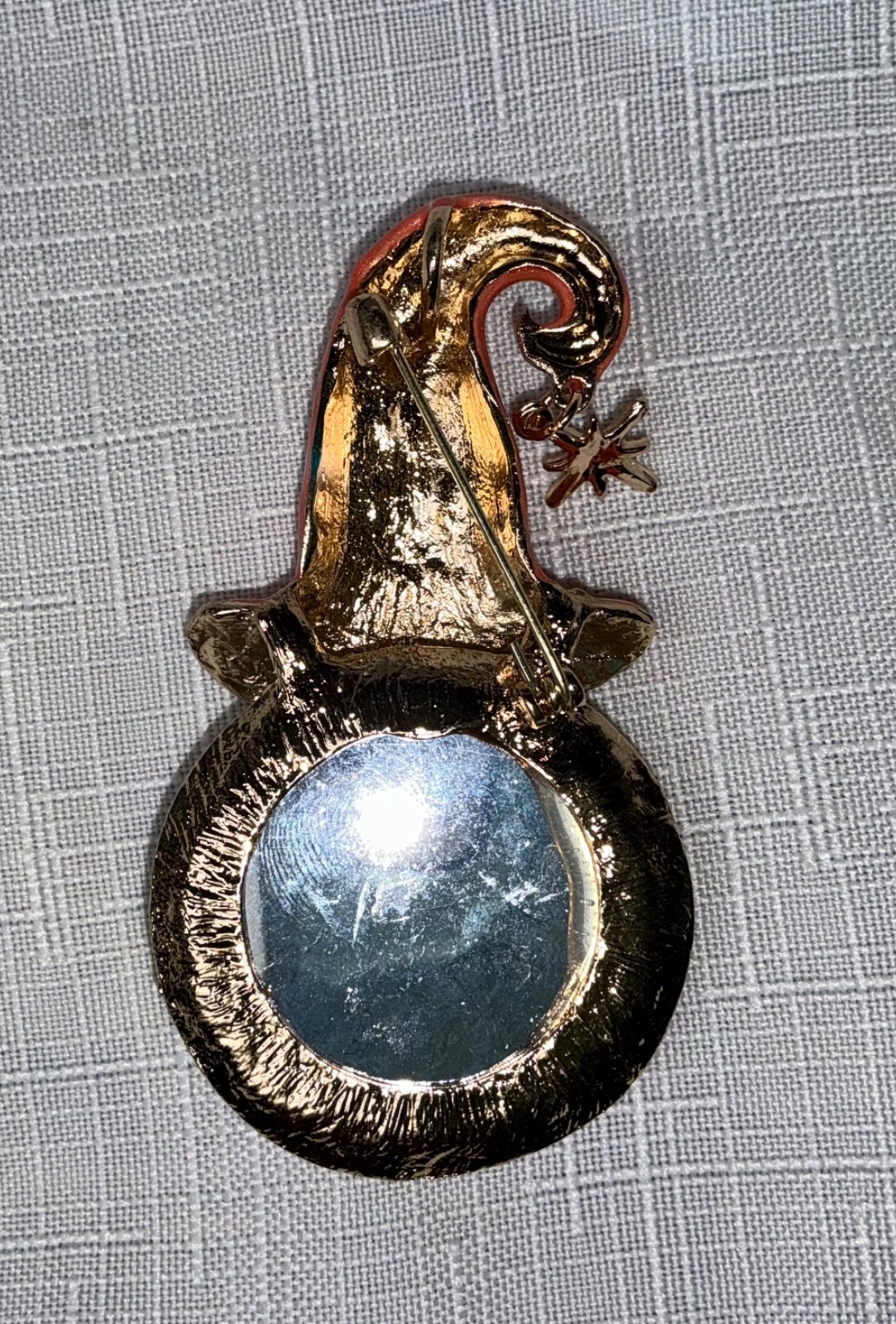 Brooch Pin Pendant Moon Wizard Halloween Magical Hat
