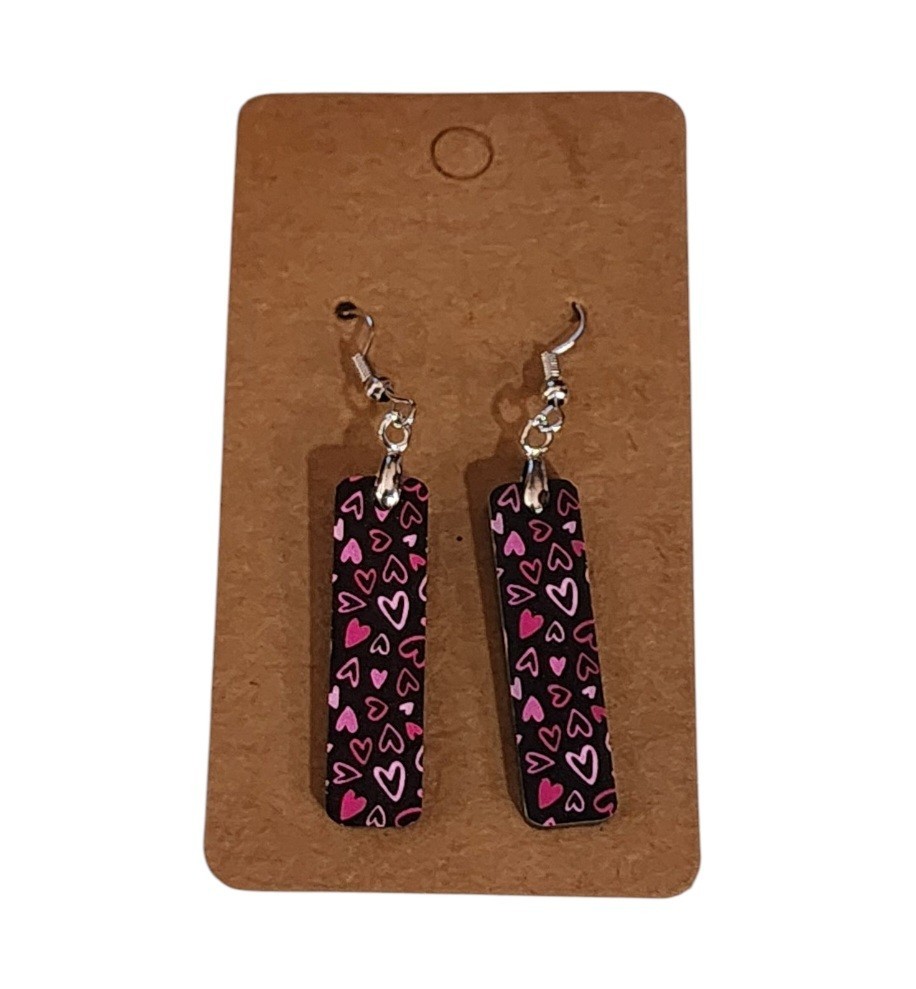 Wild Heart Wood Drop Earrings