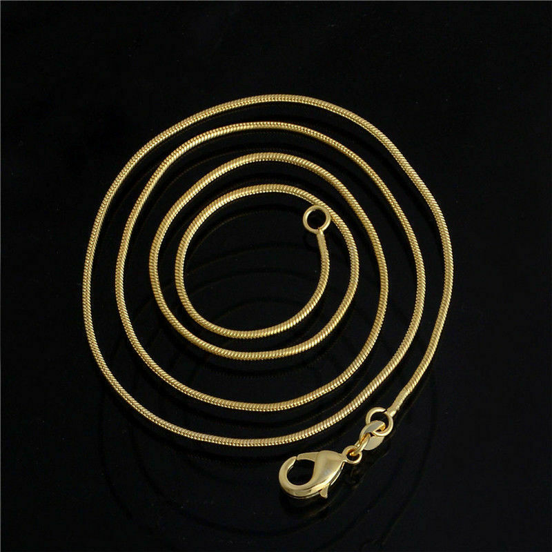 Wholesale 10pcs/20pcs Gold Plated 1mm Snake Chain Necklace 16-30″