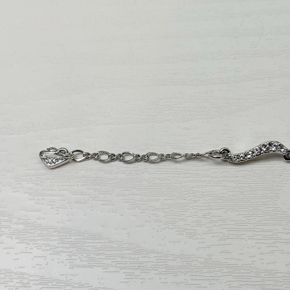 Swarovski Wave Crystal Bracelet Silver Used Not Specified