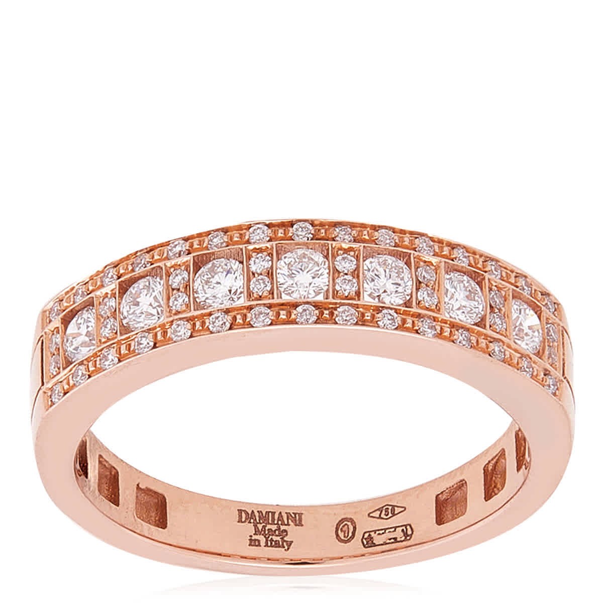 Damiani Belle Epoque 18k Rose Gold Diamond Ring, Size 13 (US 6.5)