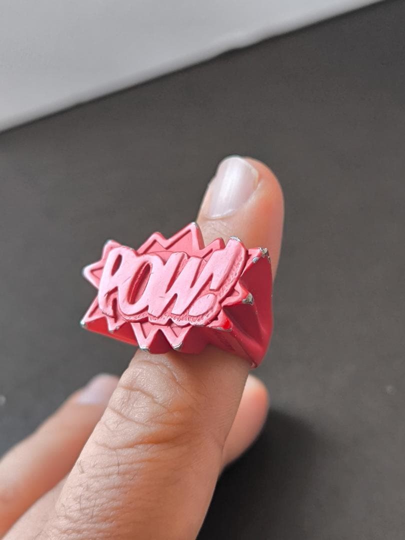 AMBUSH POW ring, red inner diameter 20mm used Japan