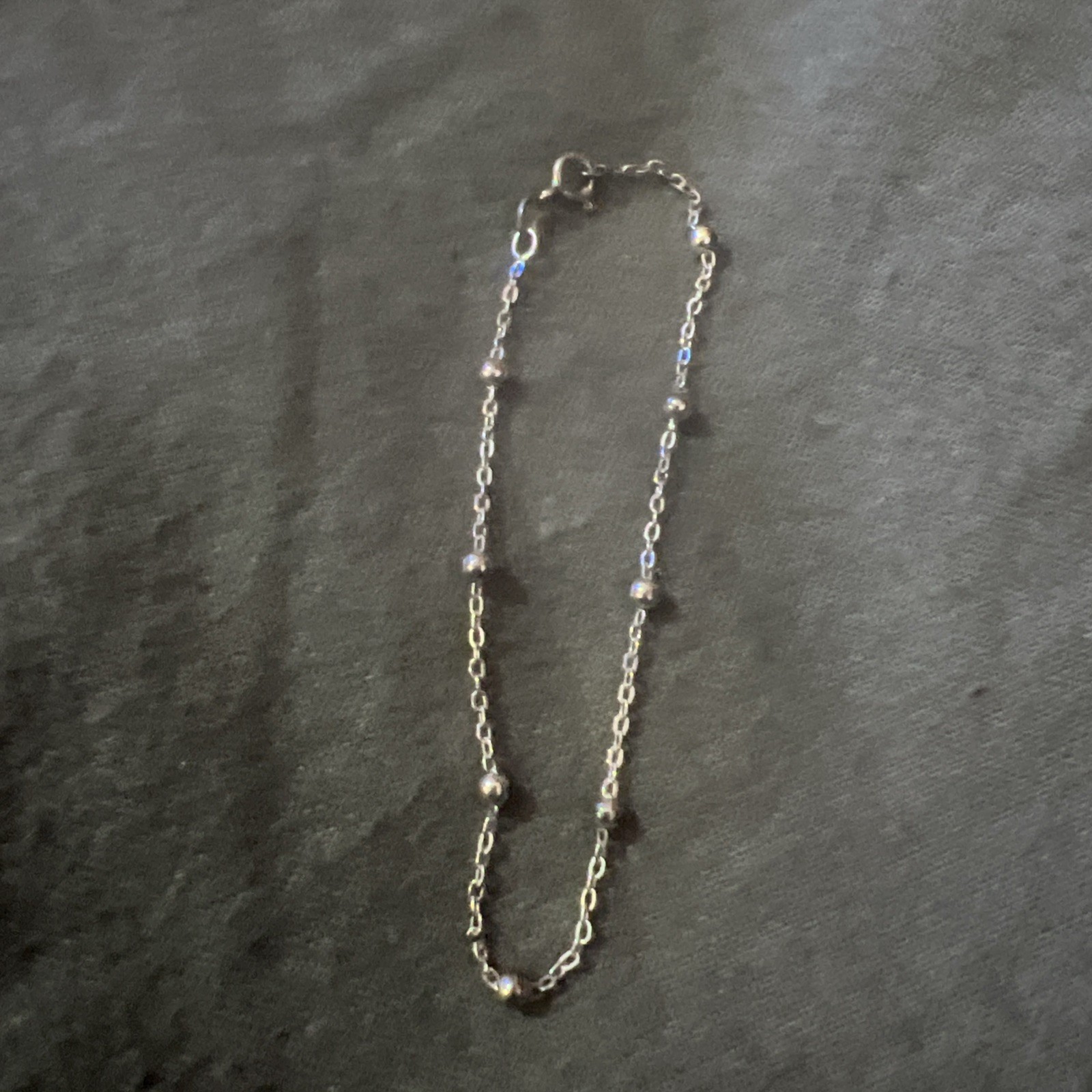 Vintage Bracelet Ball Chain Marked 925 L: 18 Cm Unbranded