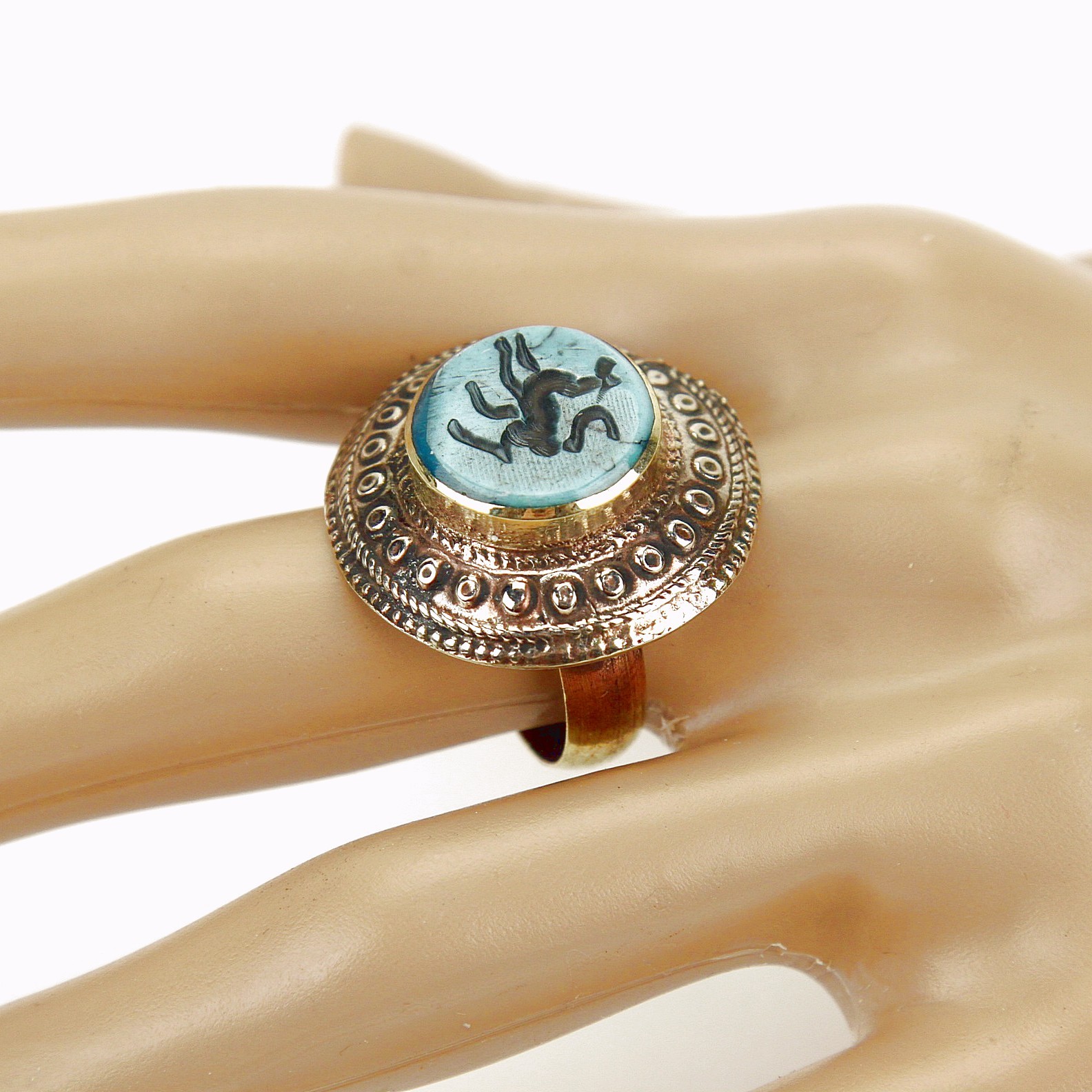 Turquoise RING Handmade Kuchi Belly Dance Tribal (size 8, 8.5, 9, 9.5,10 ) 851a4