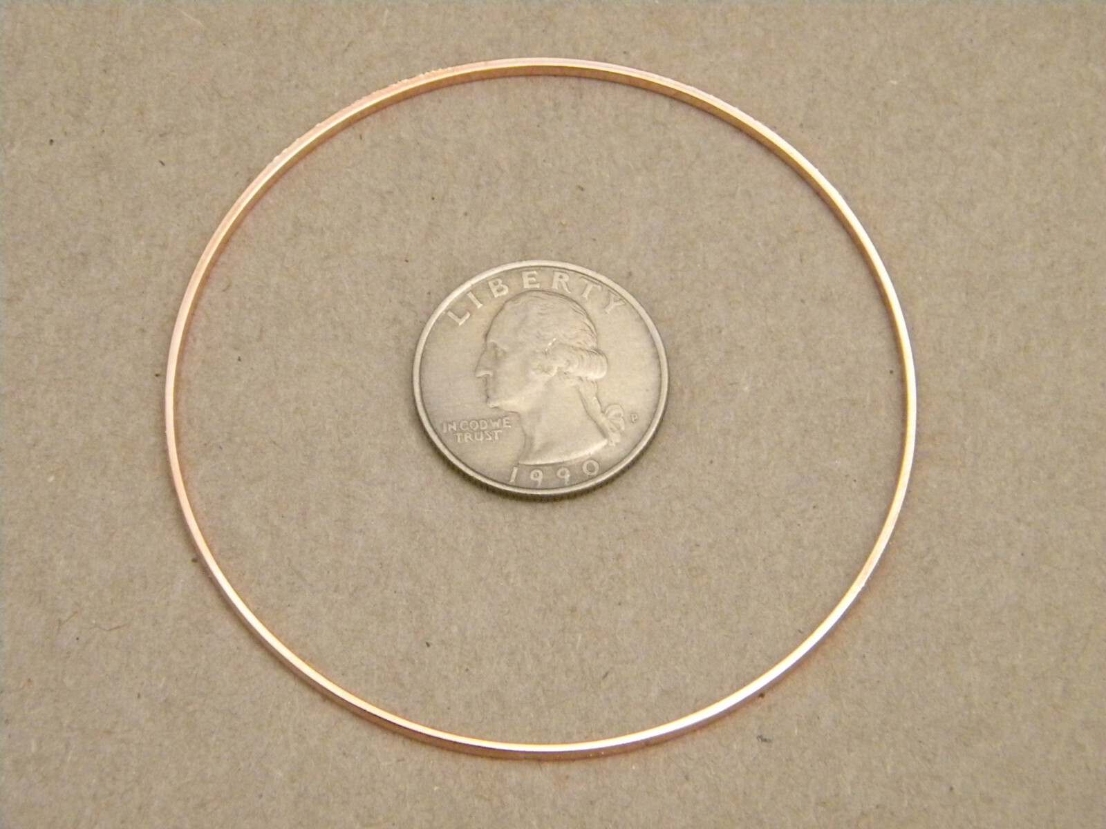 Lady’s Pink Rose Gold Plated Bangle Bracelet Set 5 pieces Semanario 1.2mm Wide