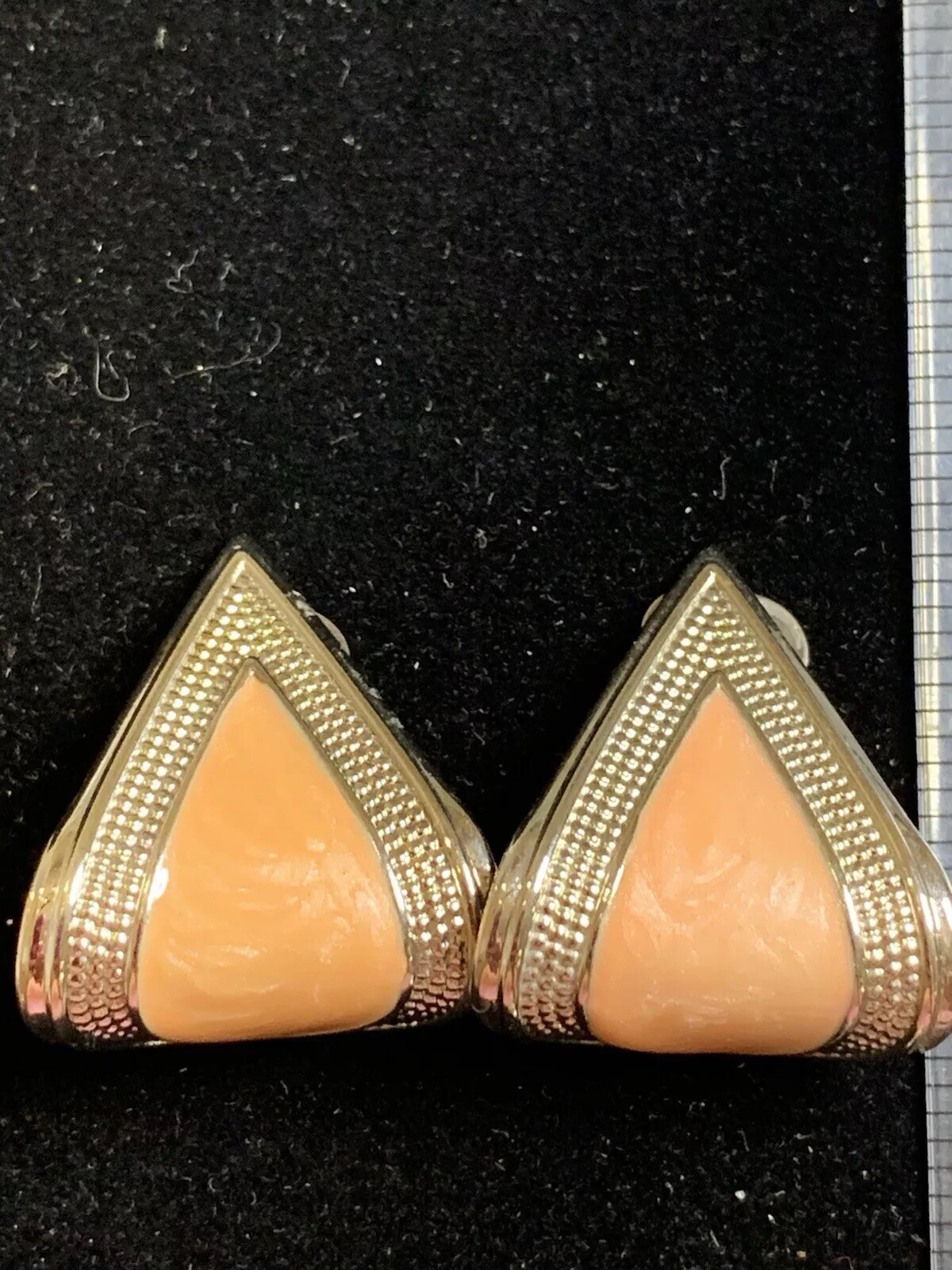 Vintage Enameled Earrings & New Genuine Stone Teardrop 925 Pendant Set