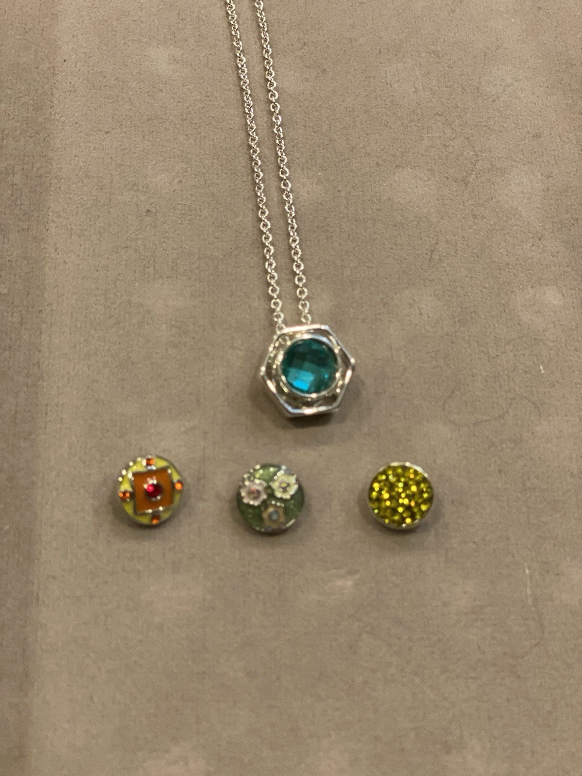 Women’s Silver Necklace Interchangeable Dots Style Dots NEW WITH TAGS