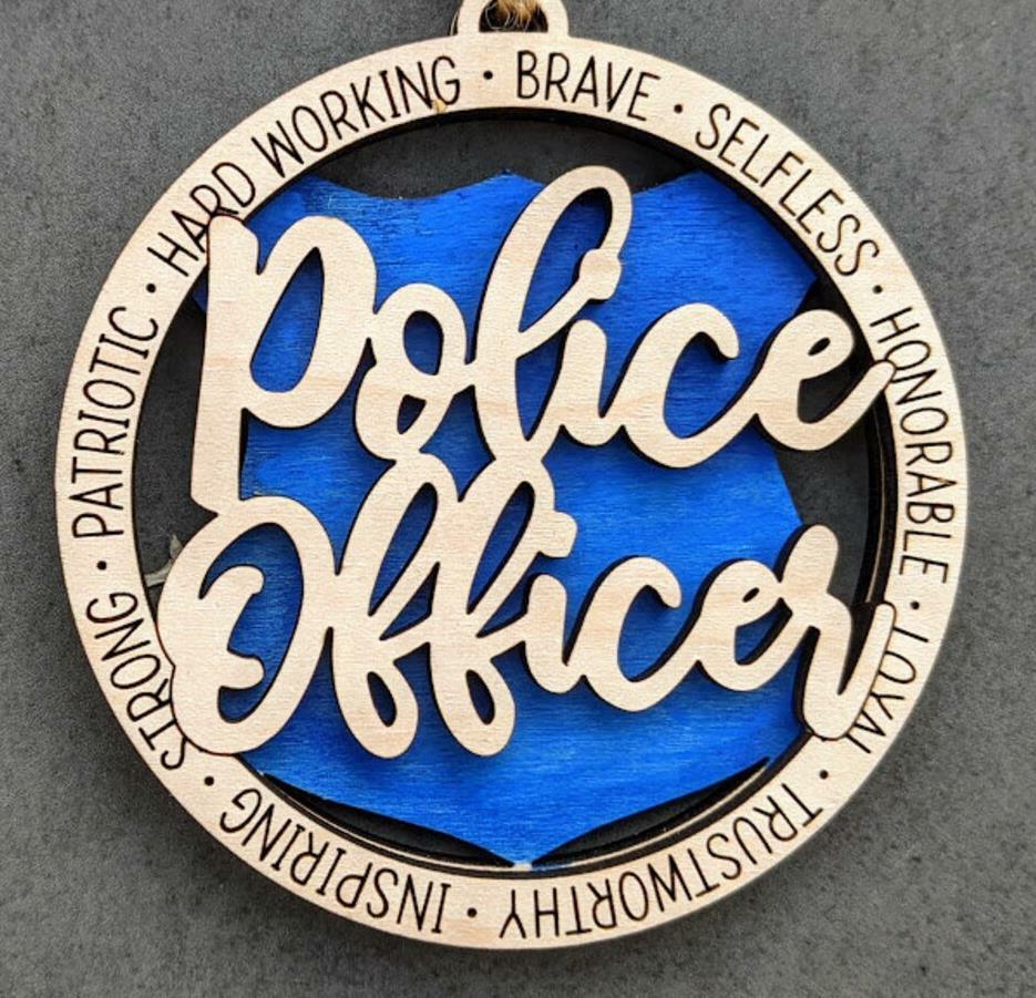 POLICE OFFICER PROTECT QUOTE COP pendant 22″ 925 Sterling Silver plate Necklace