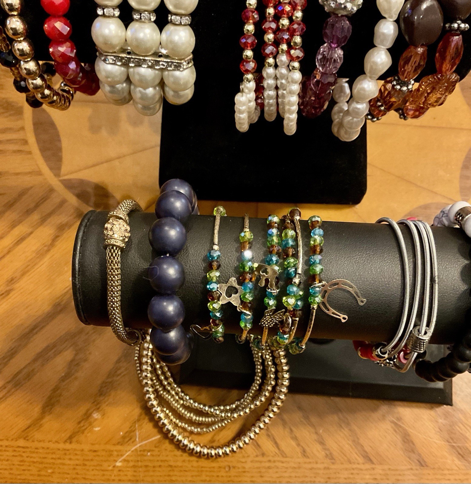 Lot of 38 Bracelets – Stretch Beaded, Wire Wrap, Multicolor, Mixed Materials