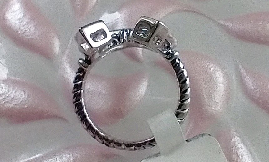 New Montana Silversmith Horse Shoe RING Clear CZ sz. 6 Or 7 Rodeo Horse Cowgirl