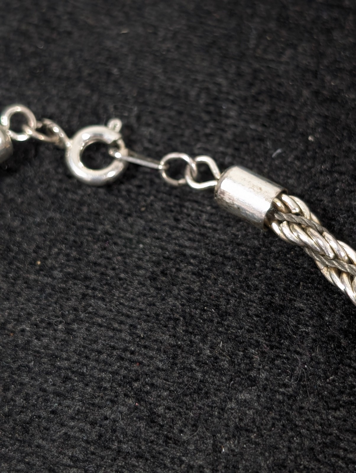 Vintage Silver Tone Rope Chain Twist Bracelet Classic 7.5 inch