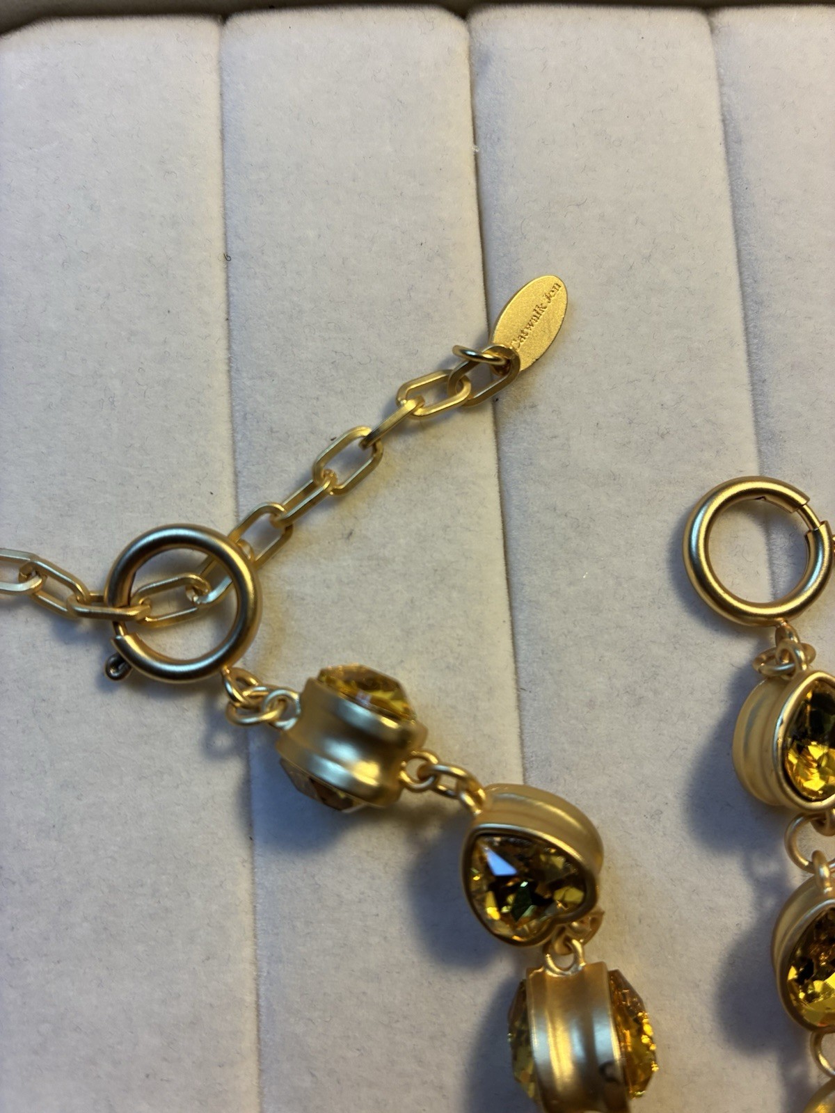 Catwalk Jon citrine heart necklace and bracelet set