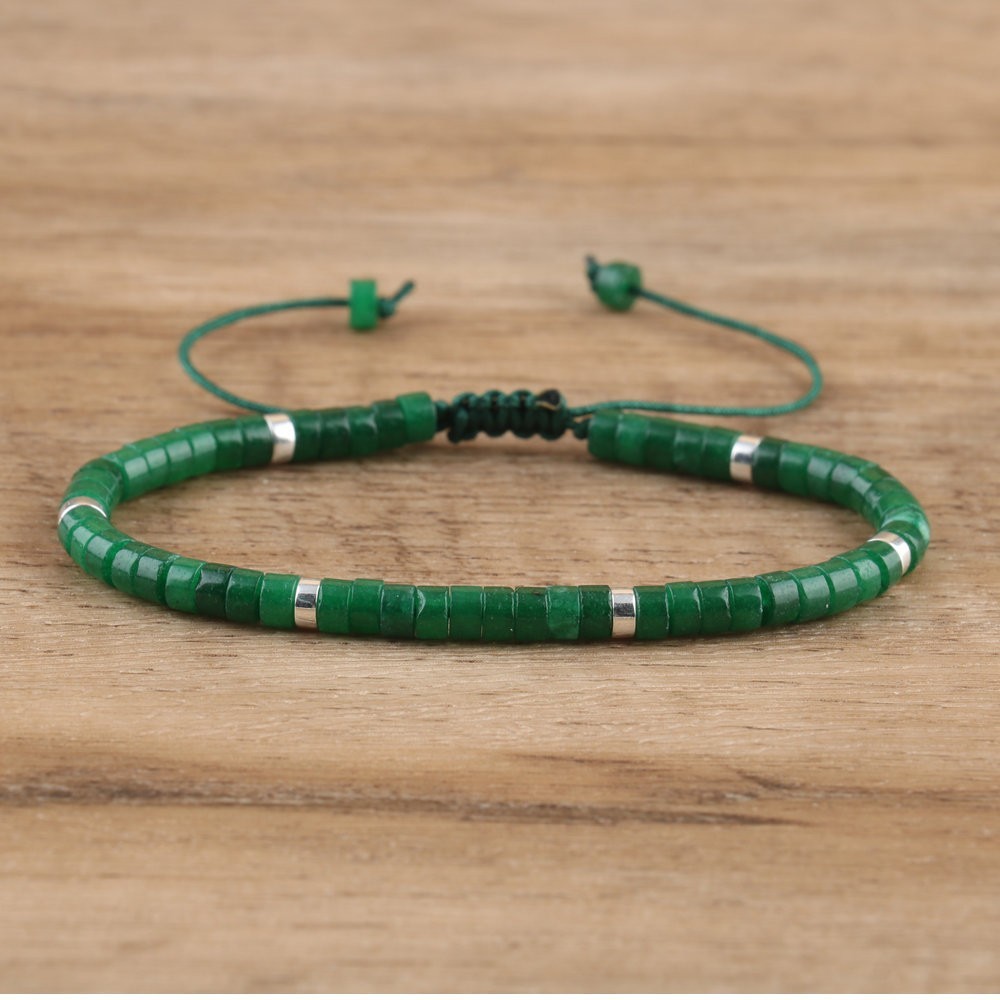 Natural Crystal Stone Bracelet Gemstone Beaded Dainty Healing Bracelet Handmade
