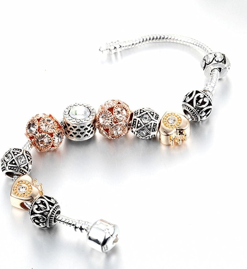 Elegant Silver-Plated Snake Bracelet Chain with Snap Barrel Clasp – 8.3 Inches