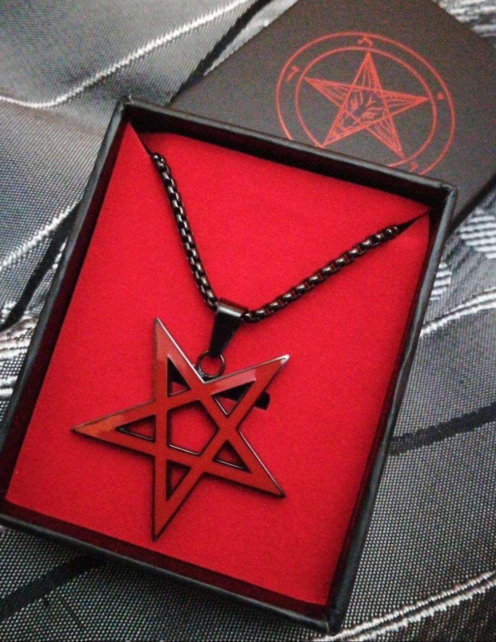 Pentagram Red goth occult punk alternative satanic pagan witchcraft