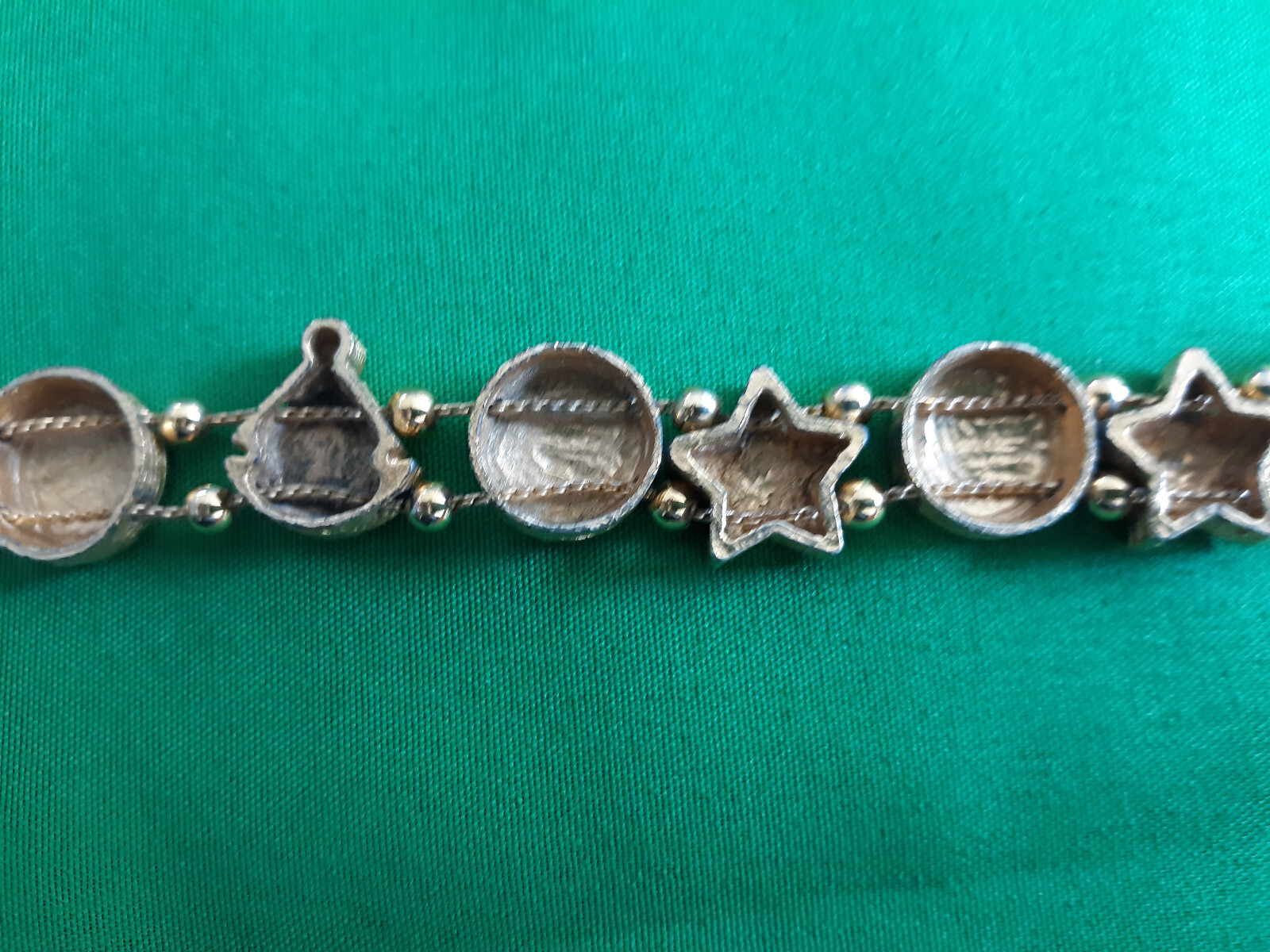Sailor Bracelet in Goldtone with Red, White and Blue Accents, 7 1/4″