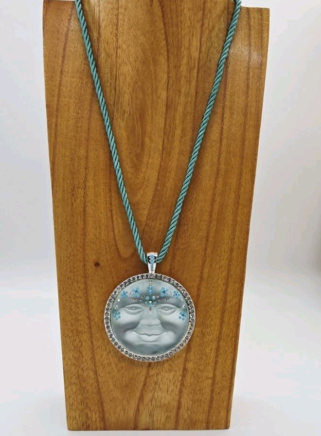 Kirks Folly Flower Moon Fold Over Pendant Necklace Set 2pc Lot One of a kind