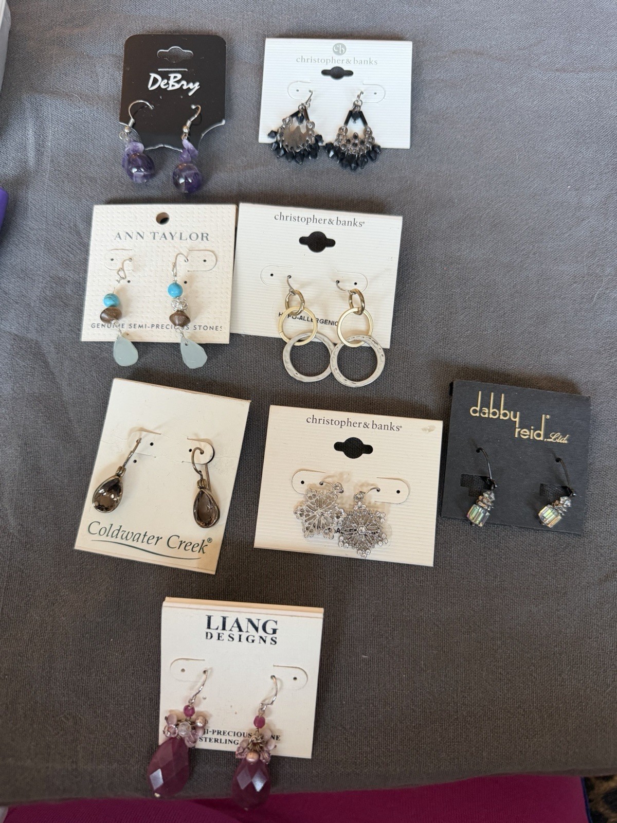 Y2K Earring Lot 8 Pairs NWT Branded Dabby Reid Ann Taylor Coldwater Creek 615