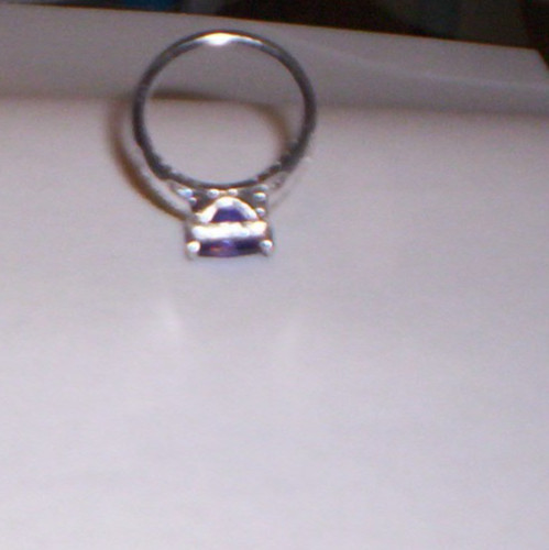 Amethyst Tacori Ring 925 Silver Cushion Cut size?