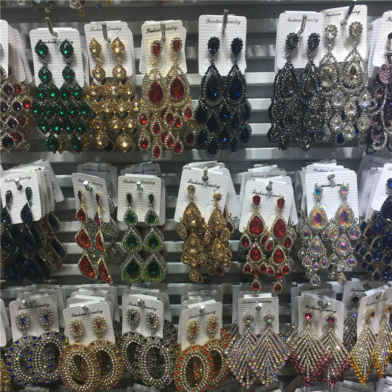 Wholesale12 Pairs Mixed Style Women Luxury Crystal Statement Drop Earrings Party
