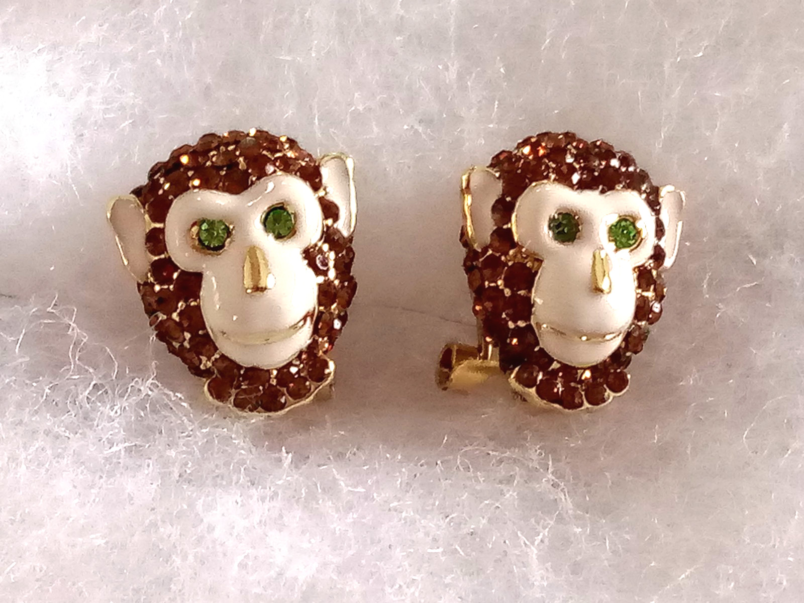 HEIDI DAUS “Critter Crazy” (MONKEY) Omega-Back (Pierced) Earrings ($69.95)