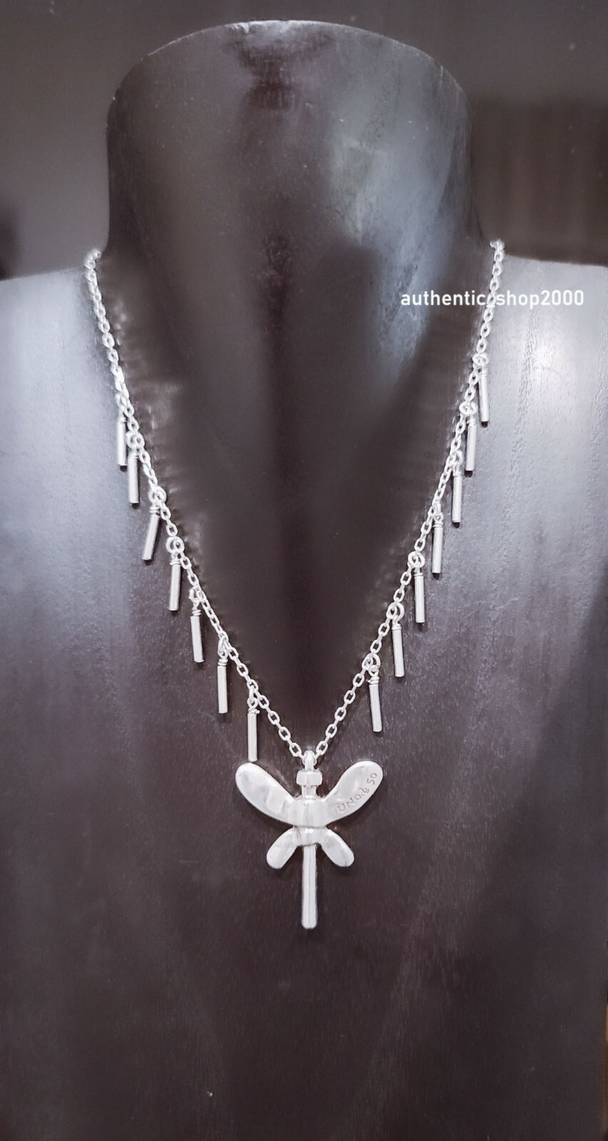 NEW Authentic UNO de 50 Just Be Butterfly Pendant Necklace COL1514MTL0000U