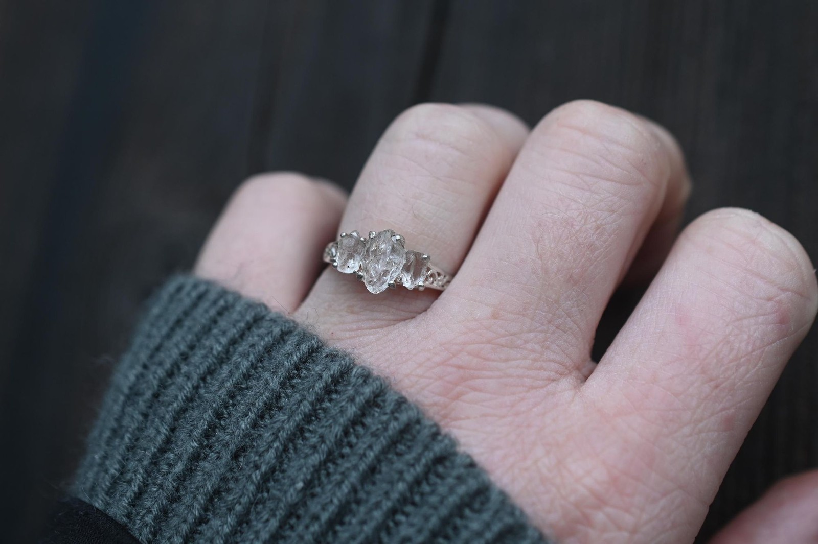 Engagement ring Lake county diamond sterling silver size 3 4 5 6 7 8 9 10 11 12
