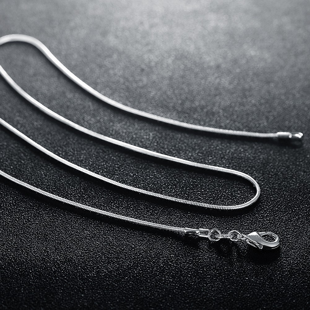 10PCS wholesale 925 sterling solid silver 1MM 16-30inch snake chain necklace