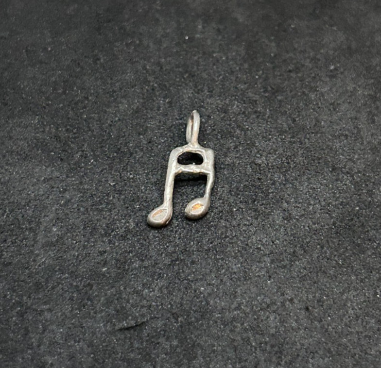 925 Sterling Music Note Charm Pendant 0.5in – 0.35g