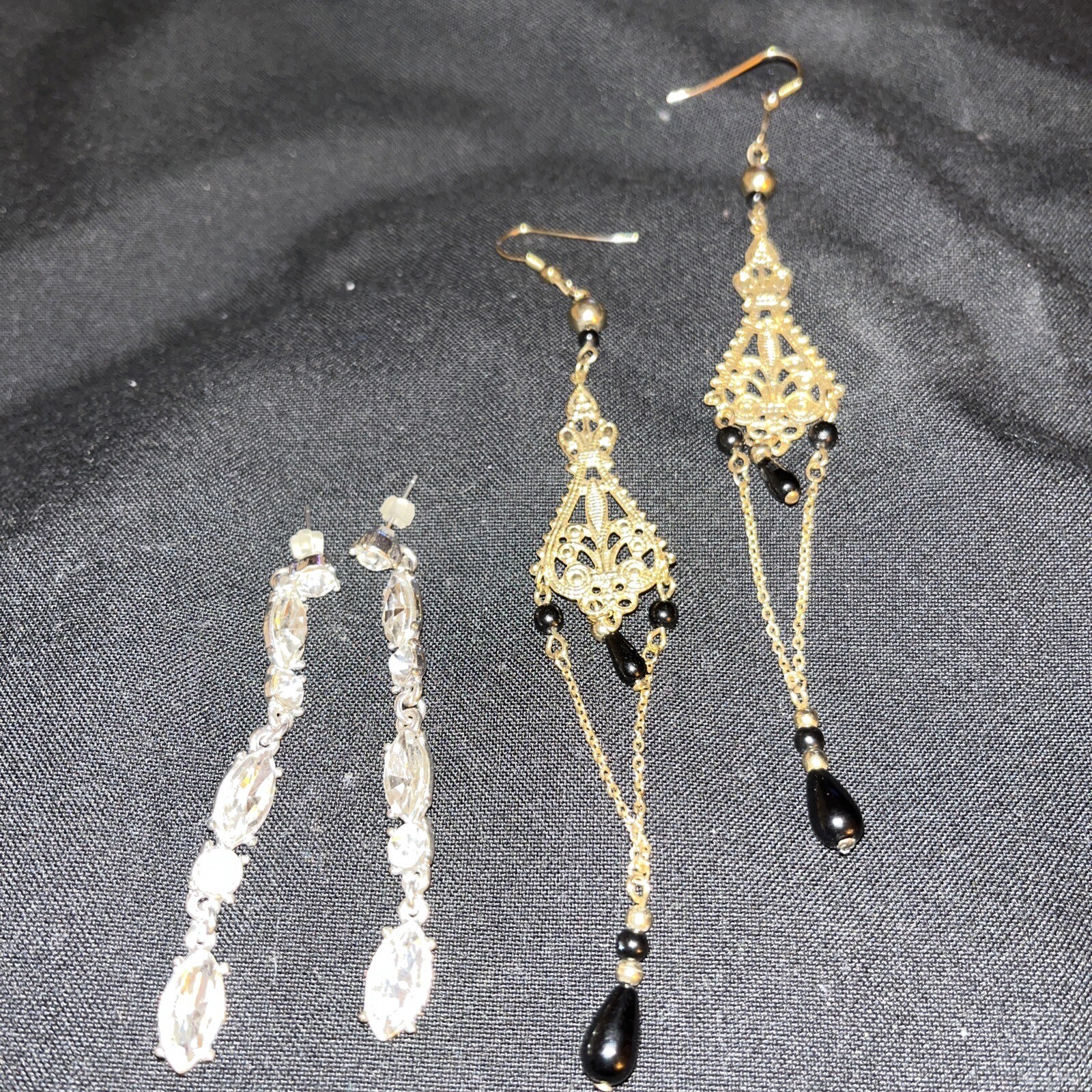 2 Pair Of Long Hanging Earrings-NWOT