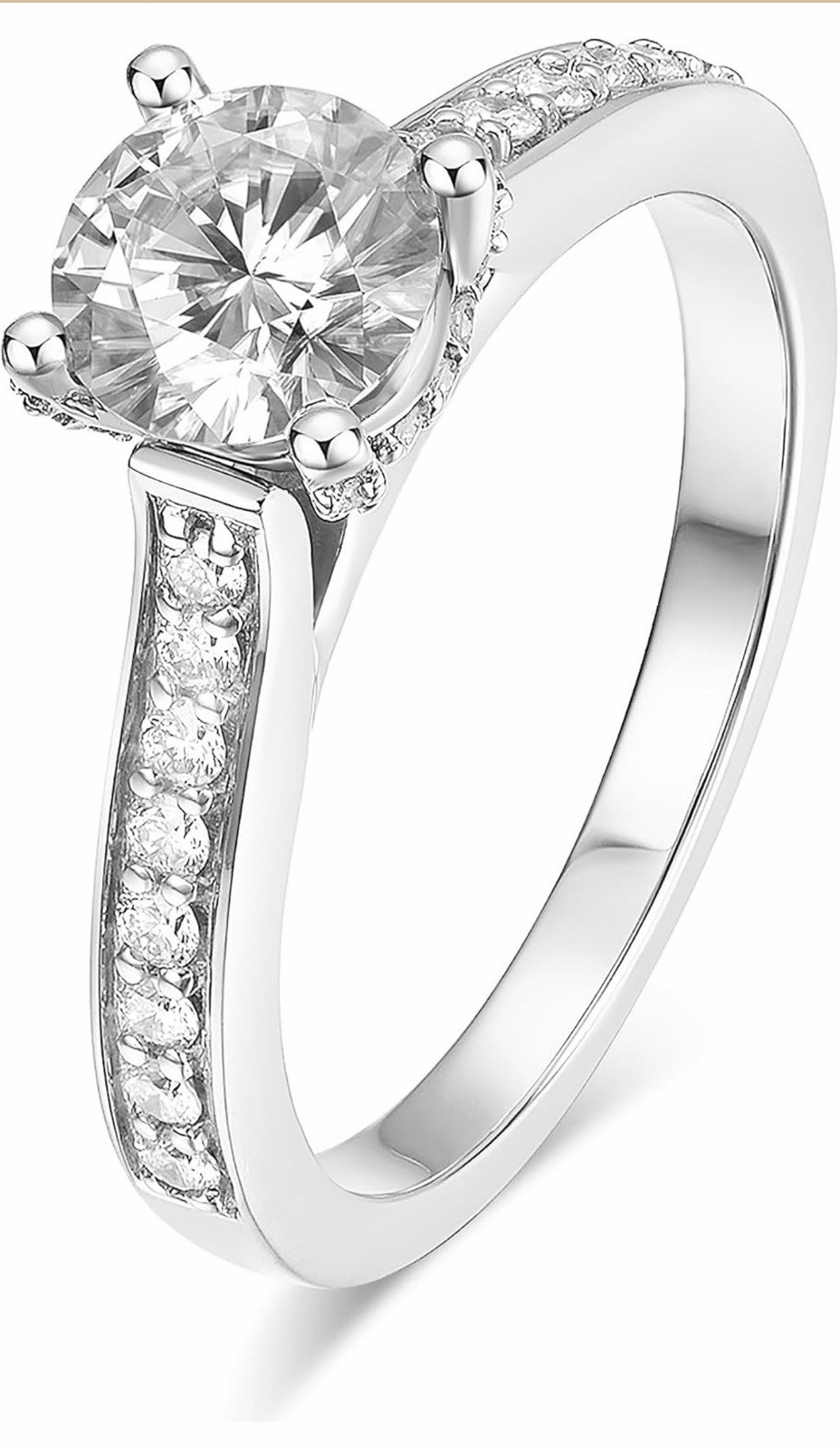 Brand New 14K Gold 1CT Moissanite Engagement Ring (Size 7.5)