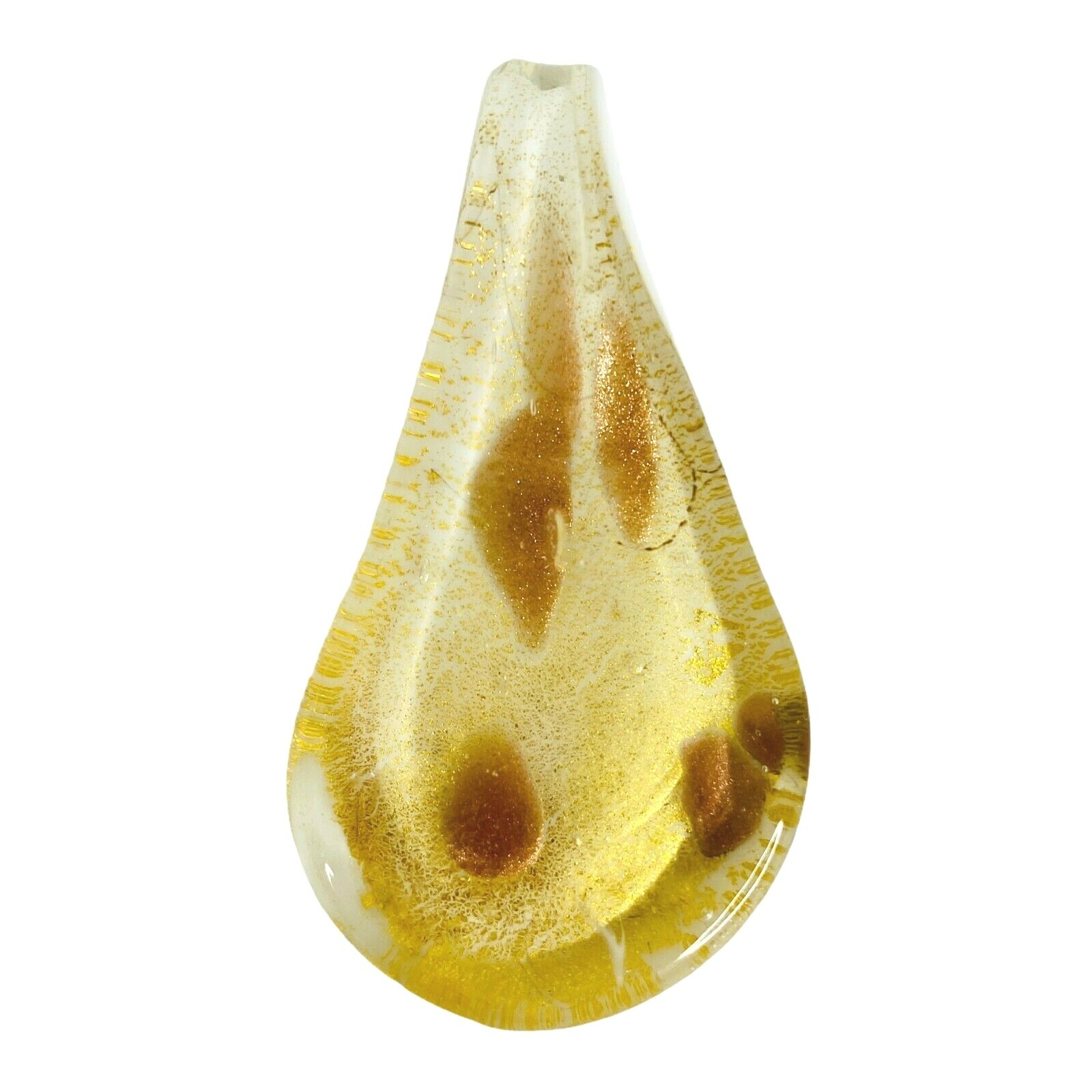 Art Glass Bubble Multicolor Gold Teardrop Shaped Pendant Jewelry Fashion Womens