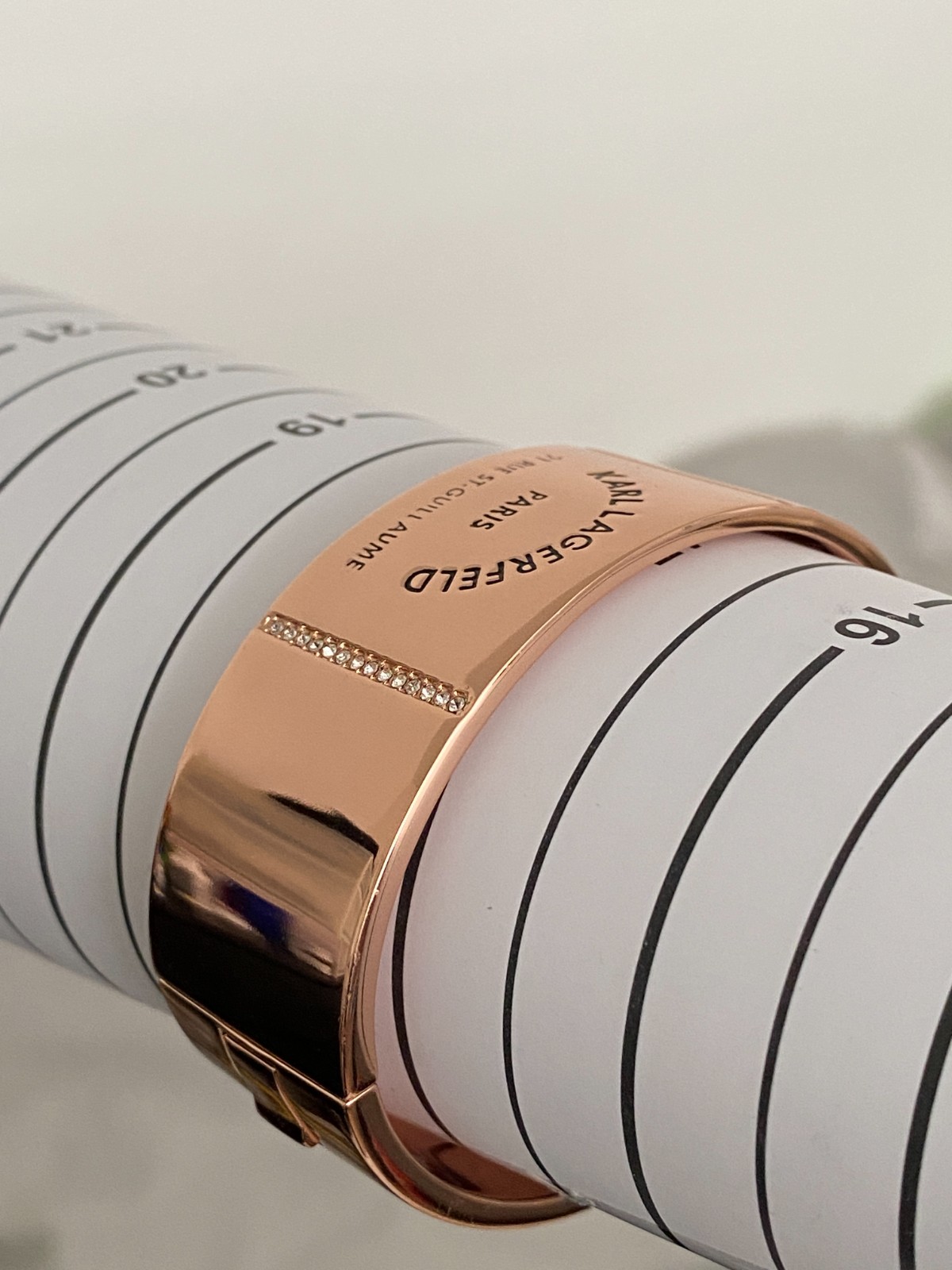 Karl Lagerfeld Rue St. Guillaume Large Bangle with Crystal from Swarovski