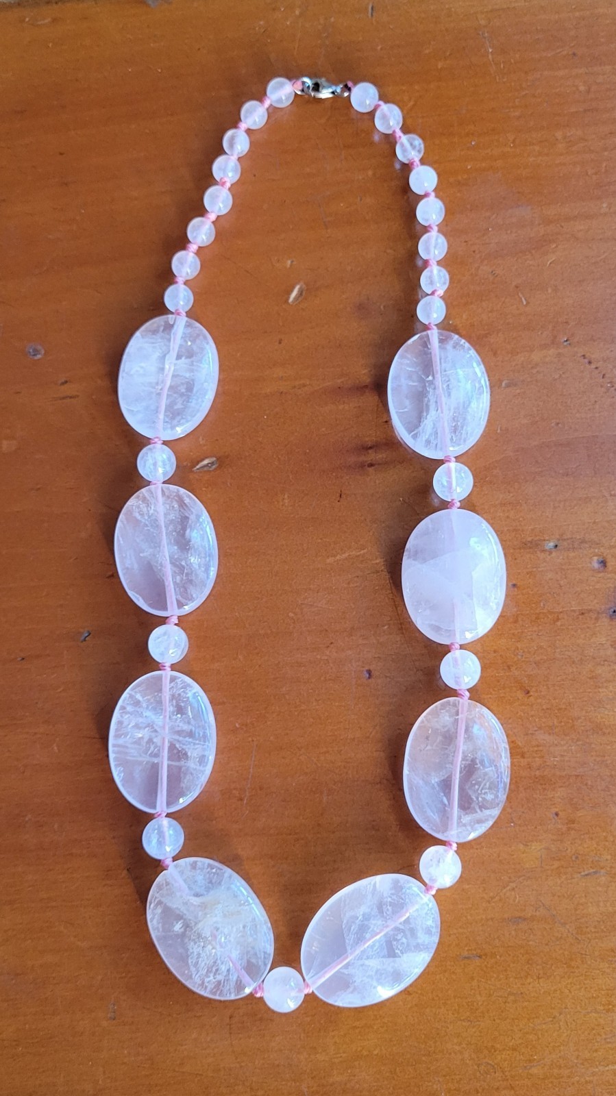Rose Quartz Beaded Boho Fairy Cottagecore Vintage Necklace with Jewelry Box