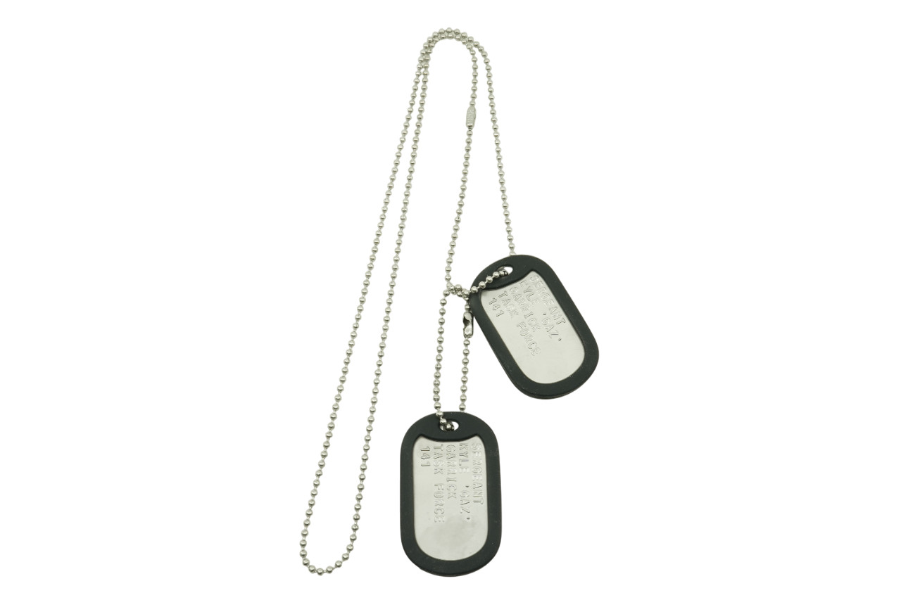 Sergeant Kyle “Gaz” Garrick Military Dog Tag Set Cosplay Halloween Prop