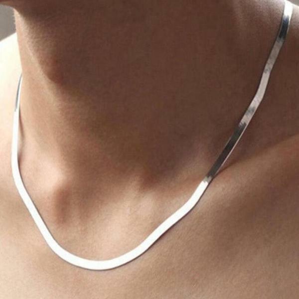 Men&Women Genuine 18K Gold Filled Italian 16″-24″ Herringbone Chain Necklace Z14