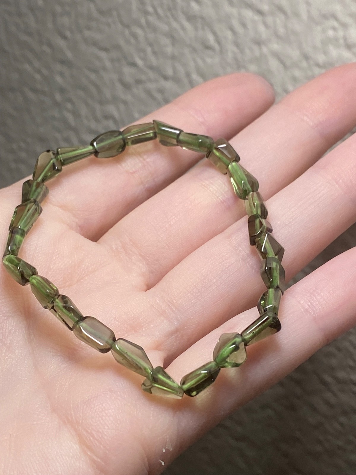 Certified Natural Moldavite Bracelet | Freeform Czech Moldavite | Approx. 5mm