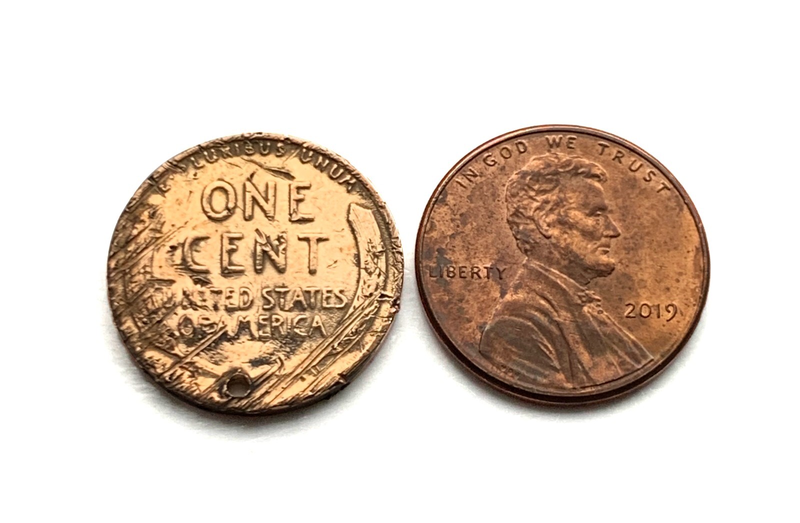 1940 US Cent wheat penny coin pendant Abraham Lincoln Kentucky Washington 003038