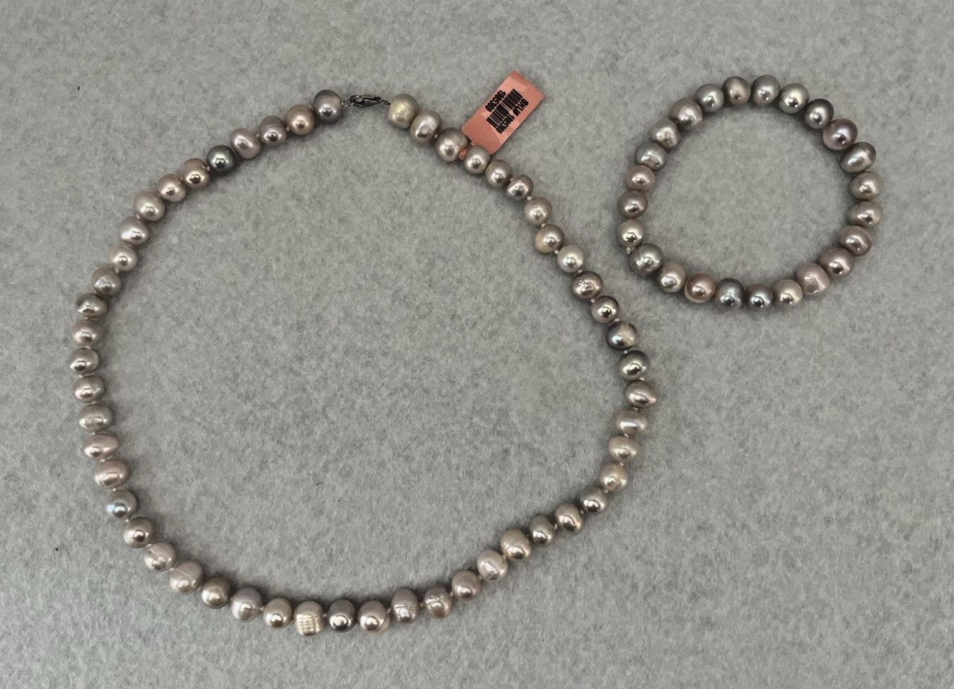 NWT Multicolor Fresh Water Pearl 16″ necklace & Stretch Bracelet SET
